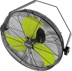 2600 CFM 14 inch Outdoor High Velocity Wall Mounted Fan, 3-Speed Metal Fans with IP44 Enclosure Motor, Industrial Grade Weatherproof Wall Fan for Patio, Greenhouse, Garage, and Gazebo