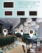 Restaurant Pager System Wireless Calling System with 1 Number Display and 10 Waterproof Call Buttons for Restaurant Bar Cafe Customer Service