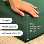 Cal King Size 4 Piece Sheet Set - Comfy Breathable & Cooling Bed Sheets Set - Hotel Luxury Bedding for Women, Men, Kids, Teens, Boys & Girls - Deep Pockets and Wrinkle Free - Oeko-Tex - Emerald Green