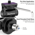 MINIFOCUS Camera Monitor Mount with Cold Shoe, 1/4" Screw for 5" & 7" Field Monitor, Swivel 360° and Tilt 160° Holder for Camera Phone Cage LED Video Light