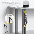 Power Strip with Individual Switches - 8 Outlet Heavy Duty Power Strip with Cord Manager,1200J Surge Protector Home Office Garage Industrial