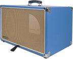 Sound Town Vintage 6U Amp Rack Case, 12.5" Depth with Rubber Feet, Dust Cover, Kickstand, Beau Blue (STVRC-6BL)