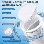 Teletrogy Large Shoe Bag for Washing Machine, Two-Zone Design, 2 Mesh Pockets, One-Step Wash for Complete Cleaning, Durable Invisible Zipper Sneaker Laundry Bag Home Dorm Essentials 9.45" x 13.8"