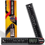 Digital Angle Finder Protractor, Angle Measuring Tool for Woodworking/Carpenter/Construction/Handmade Measurement，Angle Finder Ruler with 7inch/200mm(2 Batteries Included) (Enhanced ABS)