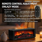 Fireplace Flame Air Diffuser Humidifier,7 Colors Aromatherapy Essential Oil Diffuser,Ultrasonic Aroma Humidifier with Timer for Home,Bedroom,Office,Yoga (Black, L)