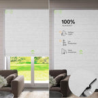 ZSTARR Smart Roman Shades Rechargeable Motorized Blinds with Remote Full Blackout Roman Window Shades Plain Fold Soft for Doors Bedroom, Custom Size (White)