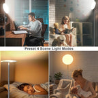 LED Floor Lamp, Bright 36W 3600LM Standing Lamp 350W Equivalent with Remote & Touch Control, Modern Torchiere Floor Lamp with 2700K-6500K Stepless Dimming, 69" Tall Lamp for Living Room Bedroom Office