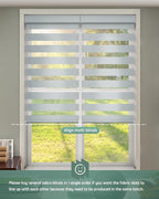 Yoolax Motorized Zebra Blinds Compatible with Alexa,Motorized Blinds with Remote Smart Automatic Custom Electric Window Blinds Cordless Indoor Blackout for Home Bedroom Kitchen (Starry Gray)