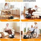 Under Desk Elliptical Machine, Ellipse Leg Exerciser as Seen on TV for Seniors with Remote Control & 12 Manual & Auto Mode, Low-Impact Quiet Portable Electric Seated Pedal Exerciser for Home Office