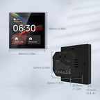 Smart Scene Wall Switch Panel 100 to 240V with 4 Inch Touch Screen and Voice Control for Smart Home Control (Compatible with ZigBee and BT Devices)