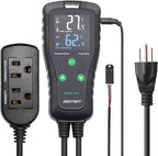 DIGITEN DHTC1011 Humidity and Temperature Controller Plug-in Thermostat Humidistat Outlet Humidity Controller Greenhouse Thermostat Cooling Heating Humidifier Dehumidifier