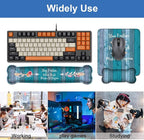 Keyboard Wrist Rest and Mouse Pad Wrist Support Set, Inspirational Quote Stay Positive Work Hard and Make It Happen Non-Slip Rubber PU Base for Home Office Working Studying Easy Typing & Pain Relief