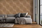 From Plain To Beautiful In Hours 9002 Arc Swell PVC 12 in x 12 in Peel and Stick Wall Panels (Covers / 10 sq.ft), Brown Candy, 10 Piece