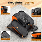 Under Desk Elliptical Machine - Elliptical Leg Exerciser for Seniors, Pedal Exerciser 12 Speeds Portable Seated Pedal Exerciser with Remote Control Home Workout Exercise Equipment