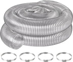 6" x 20' PVC Dust Collection Hose,6 Inch Dust Collector Vacuum Hose for Woodworking Dust Collection Systems, Dust Collection Tube Flexible Clear PVC Fume Debris Collection Hose w/Carbon Steel Wire