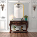 Gold Bathroom Vanity Mirror for Wall 24" x 36" Modern Rounded Rectangle Mirror with Metal Framed Mirrors for Over Sink Wall Decorative (Horizontal/Vertical)