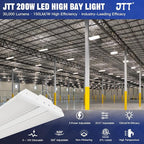 JTT LED Linear High Bay Light,200/150/100W 2FT 30000LM Shop Light Commercial 360° Adjustable 4/5000 CCT Tilt Hanging LED High Bay Shop Lighting Fixtures for Garage Warehouse Workshop Store, ETL 2-Pack