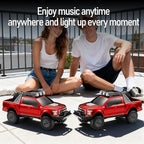 WS-589 Rugged Pickup Truck Bluetooth Replica Speaker – Portable Audio with TWS, LED Party Lights & HD Stereo | Unique Surprise Gift for Music & Truck Lovers(Red)