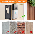 Fansoun Adhesive Video Doorbell Mount for Ring Battery Doorbell(2024 Release) No Drilling Camera Door Mounting Holder Bracket Accessories for Apartments Office Houses (Black)