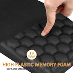 BOCHEERY Ergonomic Mouse Pad Wrist Support,Upgrade Mousepad with Massage Design,Non-Slip PU Base Desktop Mouse Pads for Pain Relief, Computer, Office & Home,12 x 8 in（E-Black）