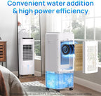 YEW 32" Evaporative Air Cooler,1800CFM Swamp Cooler Air Conditioner with 4.2 Gal Tank,Windowless Swamp Cooler with Remote,3 Speeds,12H Timer,Fans that Blow Cold Air for Bedroom Indoor Office