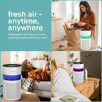 SereneLife Portable Air Purifier | Small Air Purifier For Home, Allergies, Pet Hair & Bedrooms | Filter Change Reminder & Aroma Box | Filtration Removes Dust, & Smoke Odor | Timer & Sleep Mode | White