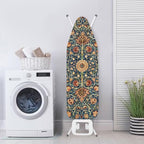 ZCFYGDX Vintage Flower Print 15 x 48 Ironing Board Covers Nylon Buckle Straps Fasteners & Elastic Edge Stain Resistant Breathable,Suitable for Multi-Size Iron Board Relaxing Ironing Experience