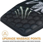 BOCHEERY Ergonomic Mouse Pad Wrist Support,Upgrade Mousepad with Massage Design,Non-Slip PU Base Desktop Mouse Pads for Pain Relief, Computer, Office & Home,12 x 8 in（F-Black Human Skeleton）