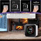 NEXUS SENSUS 3-in-1 Portable Carbon Monoxide Detector for Travel – UL-Compliant CO Alarm with Temperature and Humidity Monitor, USB-C Rechargeable for RV, Hotel, Camping(1, Silver)