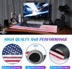 American Flag XXL Extended Mouse Pad, Laptop Pad, Waterproof, Non Slip, Gaming Office and Home Stitching Edge Table Pad 35.4 x 15.7 x 0.12 Inches