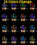 Conalisk 3D Mushroom Crystal Ball Lamp, Lifelike LED Mushroom Night Light, 16 Colors Changing Light, Dimmable Remote Control, Desk Lamp