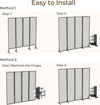 DEMEGA Grid Wall Panels Foldable Gridwall Panel Display Stand Art Show Display Panels for Vendor Events Craft Shows Merch Display