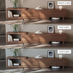 Etelifrank Extendable TV Stand for 65-100 Inches TVs – Walnut Entertainment Console with 3 Drawers & 1 Storage Compartment, Adjustable Length 68.5''-98.4'' (Walnut, 68.5''-98.4'')