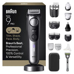 Braun Series 9 PRO All-in-One Beard and Body Trimmer for Men with Gillette Labs Razor, Cordless Grooming System with Precision Length Control, Rechargeable Electric Facial Hair Tool, AIO 9570