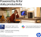 HP 2025 OmniDesk M03 Premium Business Next Gen AI Desktop Computer Intel Core Ultra 5 225(Up to 4.9GHz), 16GB DDR5 RAM, 256GB PCIe SSD,+ 1TB HDD Wi-Fi 6, HDMI, DP, 2-Monitor Support 4K, Windows 11