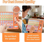 AAC Device for Autism with Grip Handle - 40 Pre-Installed Buttons & 8 Programmable Keys, Non-Verbal Communication Tool for Speech Therapy, Stroke Rehab & Aphasia, Adjustable Volume Talking Aid