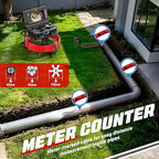 HBUDS Sewer Camera 100ft, Self Leveling Drain Camera with Meter Counter, 7mm Thick Cable, 9" HD Screen 1080P Plumbing Cameras Snake with Light, 5100mAh Battery Duct Pipe Video Inspection Cam DVR 32GB