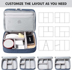 mygreen Electronic Organizer Travel Cable Organizer Bag for Hard Drives, Cables, Charger, Phone, USB, SD Card Dark Blue