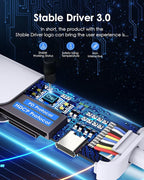 LENTION USB C Hub with 100W Charging, 4K HDMI, Dual Card Reader, USB 3.0 & 2.0 Compatible MacBook Pro, New Mac Air/Surface, Chromebook, More, Stable Driver Adapter (CB-CE18, Silver)