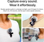 Mini Mic Pro (Latest Model - Professional Wireless Microphone for iPhone, iPad, Lavalier Microphone for Video Recording - iPhone Mic Crystal Clear Recording for Content Creators (iPhone 14 & Below)