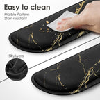 Gimars Upgrade Enlarge Gel Memory Foam Set Keyboard Wrist Rest Pad, Mouse Wrist Cushion Support for Office, Computer, Laptop, Mac, Comfortable, Lightweight for Easy Typing Pain Relief,Marbling
