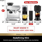 CHULUX RectoCafé Espresso Machine for Nespresso Original Capsule Pod, 20 Bar Professional Italian Pump Coffee Machine, Extra Mini Espresso Maker for Home & Office, Black