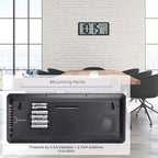 XREXS Large Digital Wall Clock, Battery Operated Alarm Clocks for Bedroom Home Decor, Count Up & Down Timer, 14.17 Inch Large LCD Screen with Time/Calendar/Temperature Display (Batteries Included)