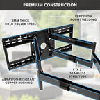 Mount-It! The Beast Outdoor TV Wall Mount, Weatherproof 275 lb Capacity Heavy Duty TV Wall Mount with Long Extension Arms
