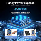 Hand Crank Generator & Portable Power Station, 150W 110V Manual Emergency Charger with Folding Handle and Battery Life, Aluminum Alloy Outdoor Generator for Camping Emergency and Smartphone Charging