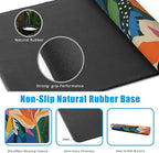 EOBKLAX Colorful Tropical Floral Large Gaming Mouse Pad,Waterproof Desk Mat for Desktop,Non-Slip Rubber Base Mousepad with Stitched Edges for Laptop Office and Home 35.4X15.7 Inch