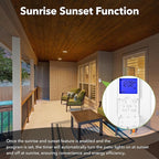 BN-LINK 7 Day Programmable Astronomical Timer Switch for Lights, Sunrise Sunset Programmable Light Switch Timer Indoor in Wall, Neutral Wire Required, Single Pole Only, ETL Listed