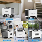 CADPXS Crawl Space Dehumidifier with Drain Hose, 80 Pint Commercial Dehumidifier for Basement, Home Use, Water Damage, Auto Defrost, Memory Start, cETL Certified, Up to 1000 Sq Ft
