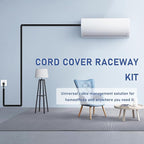 Cable Cover Wall - Large Cord Covers for Wires on Wall, 157 Inches TV Cable Hider Wall Kit, Black