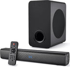 Fansbe Direct Sound Bar Speakers Bluetooth Wireless, TV Speakers Sound Bar Subwoofer, Home Theater Surround Sound Bar HDMI(ARC) Optical AUX USB 2.1ch Home Audio Sound System TV PC Wall Mount, Black